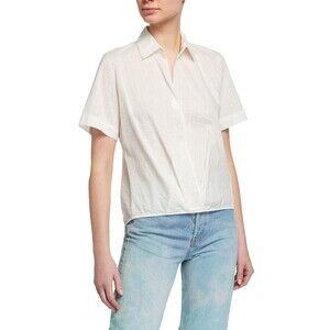 Rag & Bone Kristine Collared Pinstripe Top, Size Small Very Faint Green